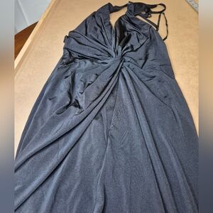 Jessica McClintock Charcoal Backless Dress